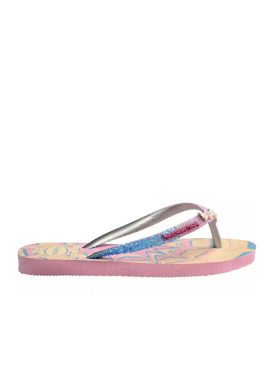 Παιδικές Σαγιονάρες Flip Flops Ροζ Slim Glitter