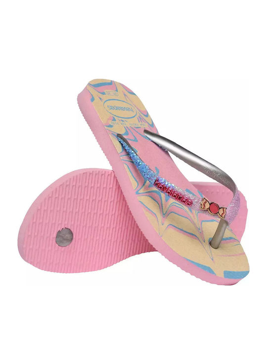 Παιδικές Σαγιονάρες Flip Flops Ροζ Slim Glitter