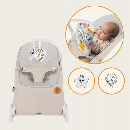Lionelo Χειροκίνητο Relax Μωρού Lilac Beige Sand για Παιδί έως 9kg