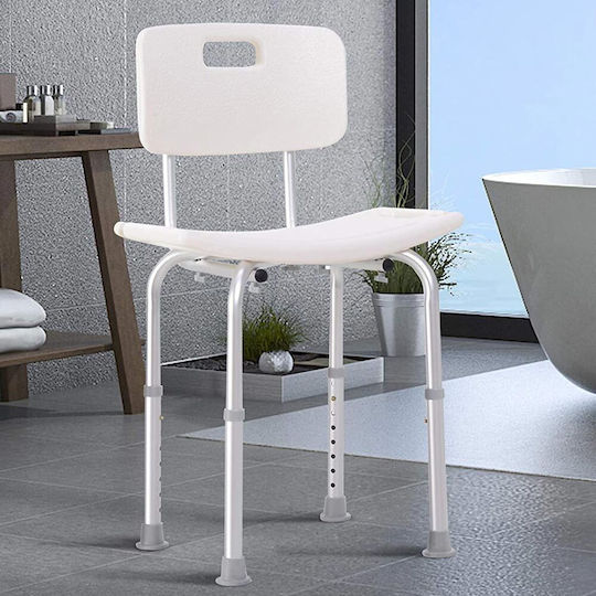 Bakaji Bathroom Seat with Backrest 02837459