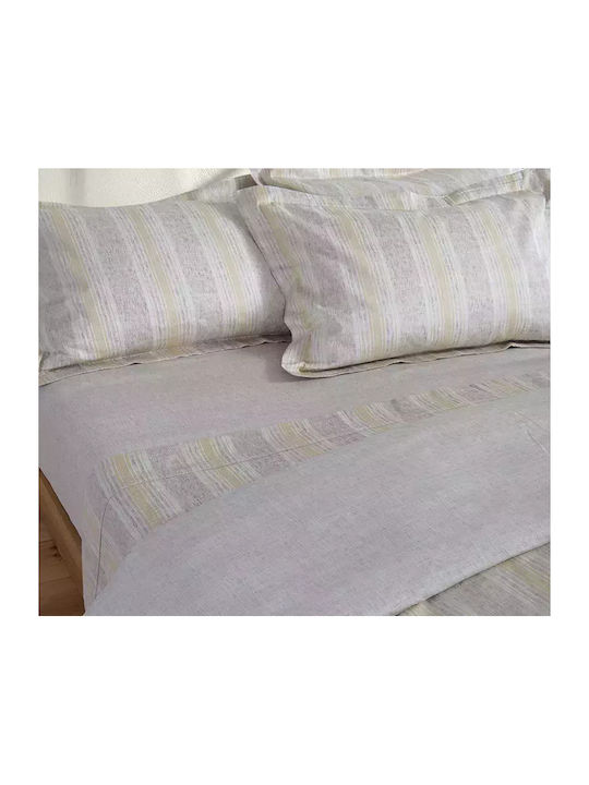 Nef-Nef Homeware Bettwäsche-Set King Size 270x280cm. Orden Beige 4Stück