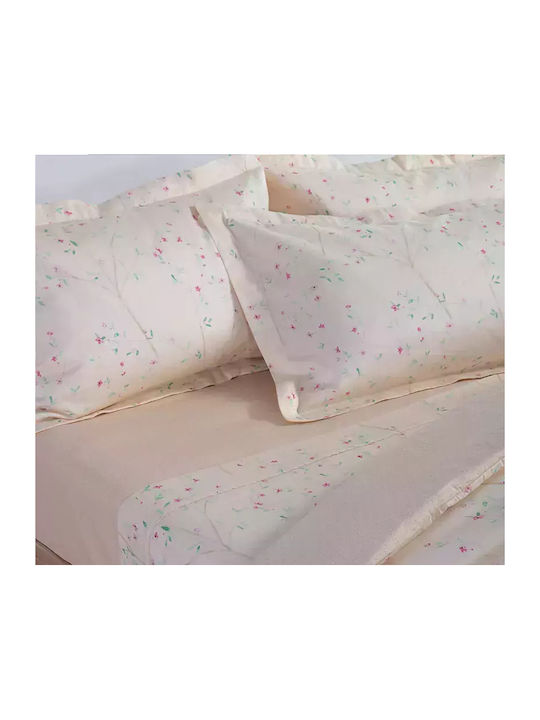 Nef-Nef Homeware Bettwäsche-Set Überdoppel 240x270cm. Kiara Salmon 4Stück