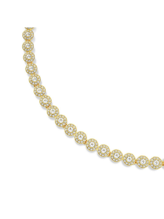 Swarovski Set mit Halskette & Armband aus Gold mit Steinen