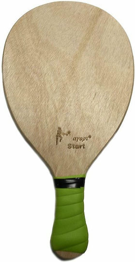 "το αγόρι" Start Beach Racket Ρακέτα Παραλίας Μπεζ 400gr με Ίσια Λαβή Πράσινη