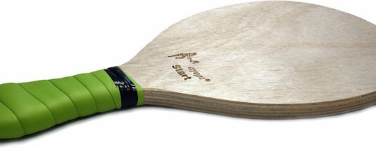 "το αγόρι" Start Beach Racket Ρακέτα Παραλίας Μπεζ 400gr με Ίσια Λαβή Πράσινη