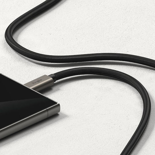 Ringke 90 Degree USB 3.2 Video Cable USB-C Male - USB-C 240W PD Black 2m RGK11762