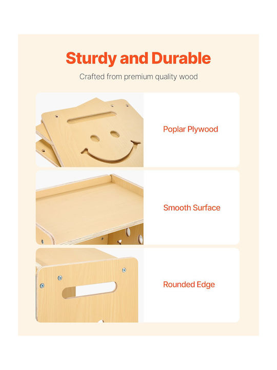 Kinderschreibtisch Beige Vevor