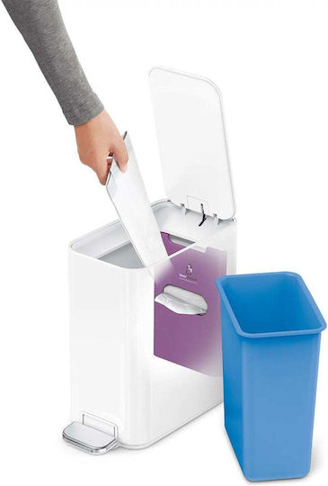 Simplehuman CW2102 Inox Perie de toaletă 5lt Alb