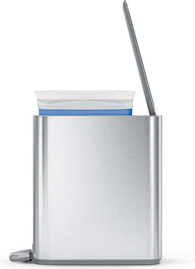 Simplehuman Inox Банята кошче 5лт Сребрист