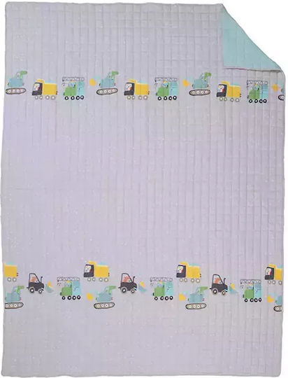 Nef-Nef Homeware Kinder Steppdecke Semi-Doppel Fun At Work Gray 180x240cm
