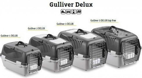 Stefanplast Gulliver 3 Top Free Кенел за превоз на кучета Сив 61x40x38см