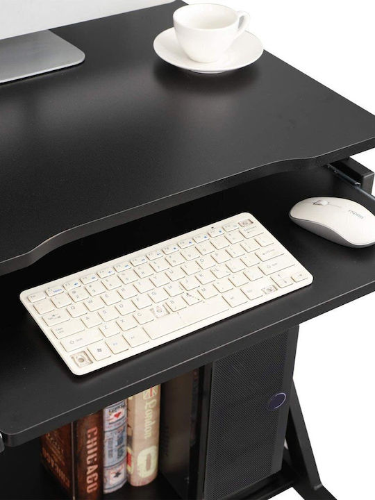 Techly Ica-tb 935b Computer Desk with Keyboard Shelf Black 730x590x370 Mm