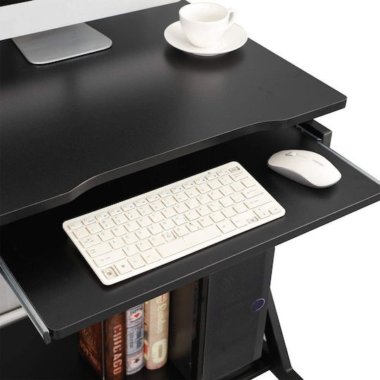 Techly Ica-tb 935b Computer Desk with Keyboard Shelf Black 730x590x370 Mm