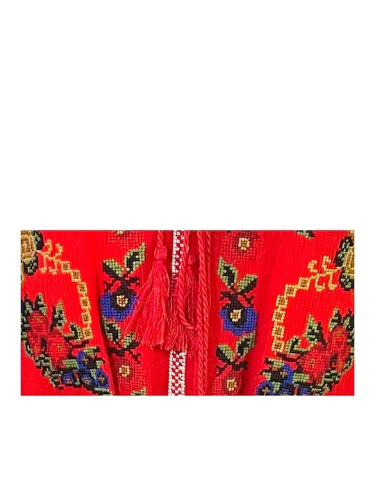 Traditionelles Damenkleid Cpr25 Rot