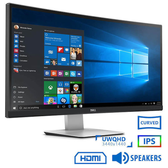 Dell U3415WB Refurbished Grade A IPS Monitor 34" QHD 3440x1440