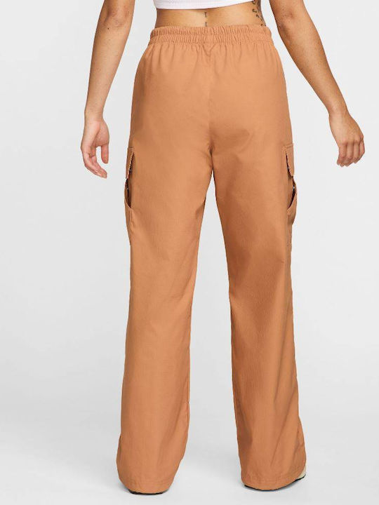 Fv7643-224 Nike Nsw Essential Woven Mid-rise Cargo Pant Flax Color