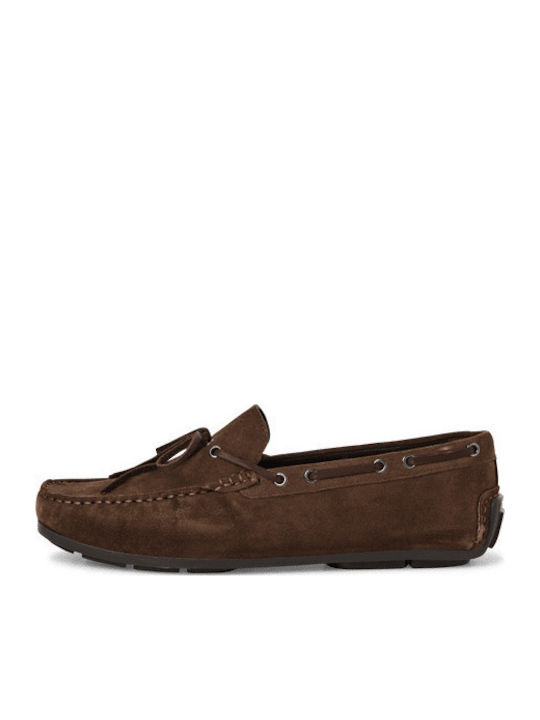 Leder Herren Mokassins in Braun Farbe