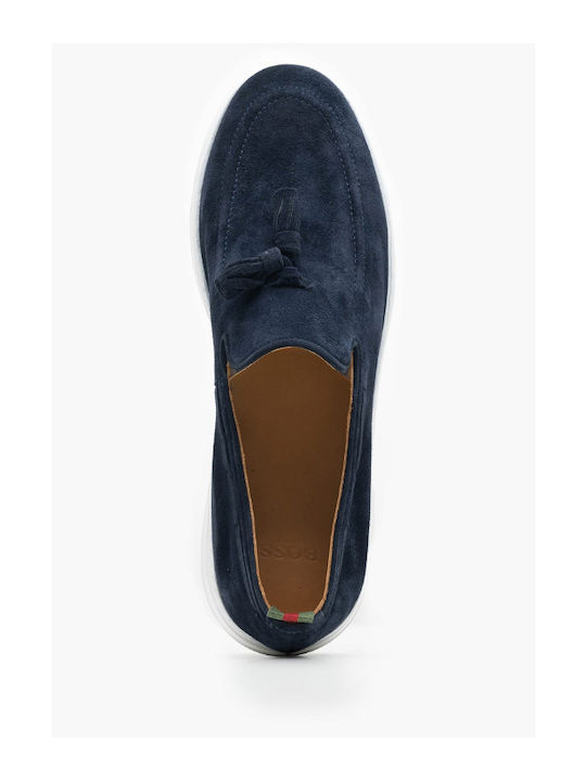 Men's Suede Moccasins Blue