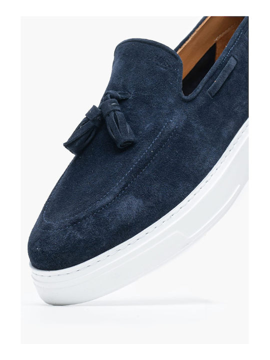 Men's Suede Moccasins Blue