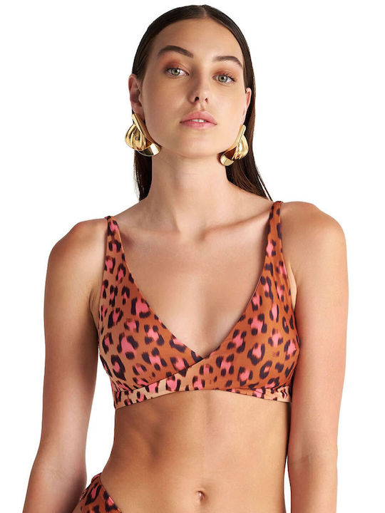 Bikini Triunghi cu burete Animal Print Pink