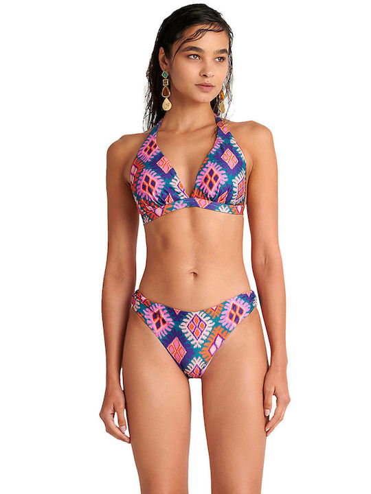 Diamond Frame Bikini Τριγωνάκι D Cup με Ενίσχυση Ροζ