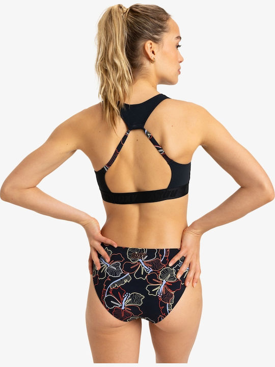 Roxy Women's Swimwear Active Colorblock Top Anthracite