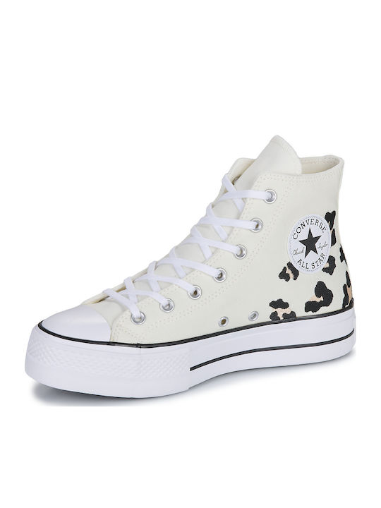 Γυναικεία Flatforms Μποτάκια Λευκά