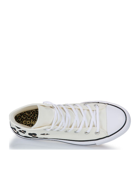 Γυναικεία Flatforms Μποτάκια Λευκά