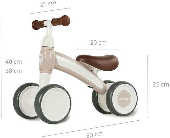 Q Play Kids Balance Bike Cutey Beige
