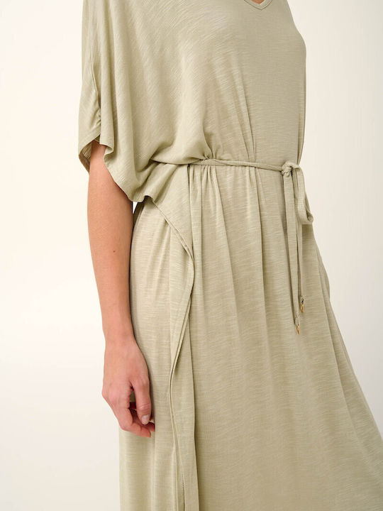 Vamp Flama Feminin Caftan de Plajă Beige Spray