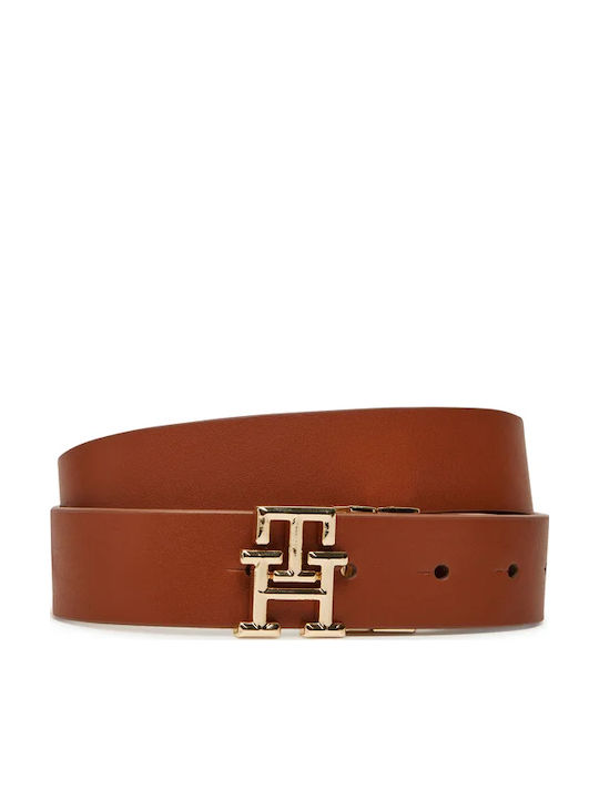 Tommy Hilfiger Th Monogram Δερμάτινη Γυναικεία Ζώνη Ταμπά