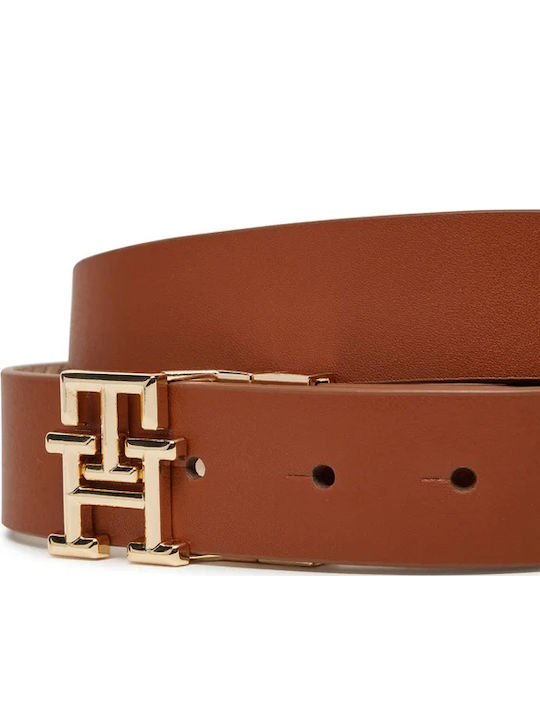 Th Monogram Δερμάτινη Γυναικεία Ζώνη Ταμπά
