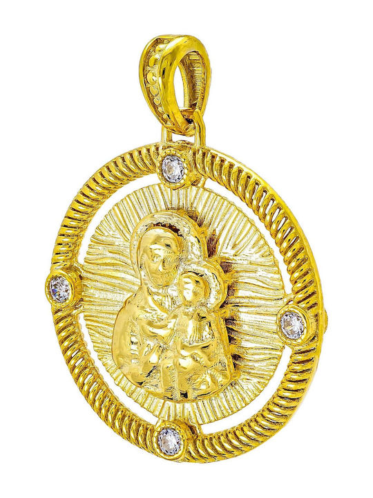 Kiriakos Gofas Virgin Mary Pendant in Gold 9K