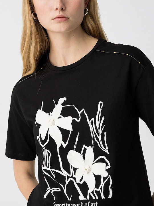 Women's Blouse Cotton Black