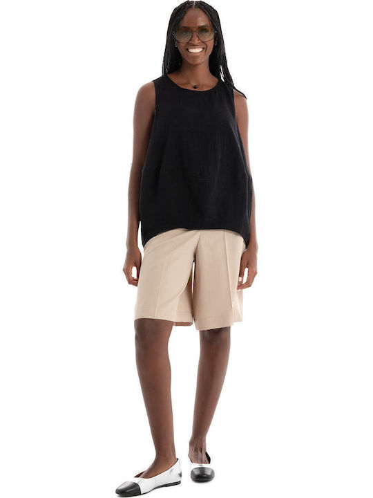 Women's Blouse Cotton Black