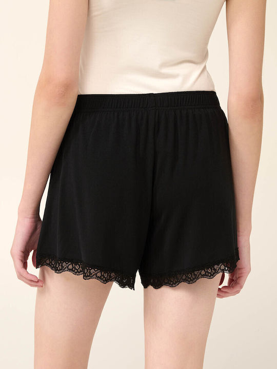 Vamp Winter Damen Pyjama-Shorts Black