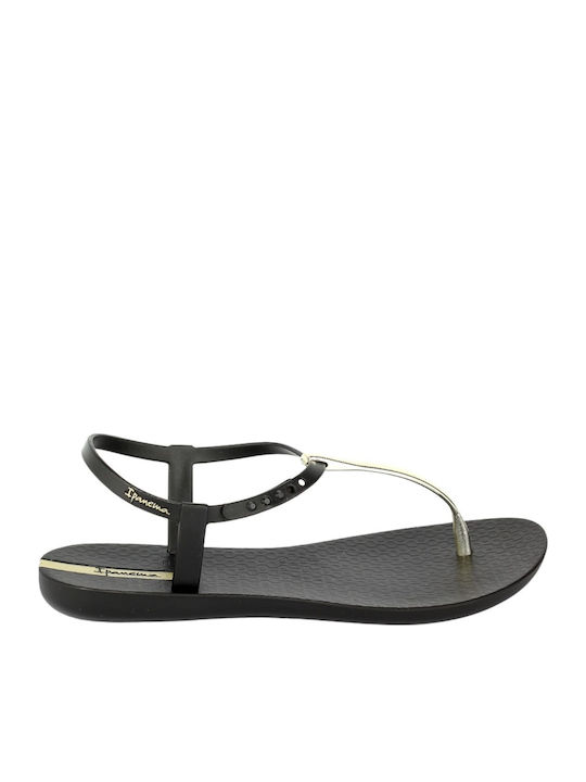 Charm V Sandals Style Flip Flops in Black Color