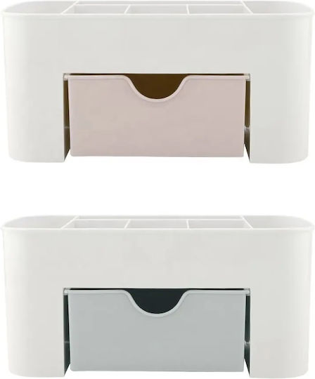 Organizator Cosmetice Cu Sertare Și Separatoare Alb 20x10x8.7cm