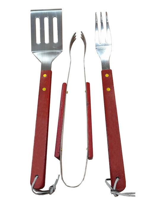 Campfire Campfire Set de 3 unelte BBQ cu Furculiță, Pensete și Spatula 251-6232 Campfire Campfire Set de 3 unelte BBQ cu Furculiță, Pensete și Spatula 251-6232