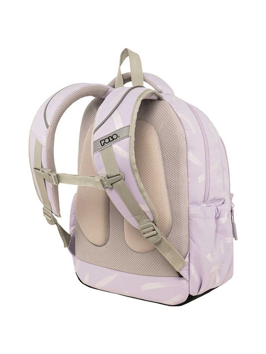 Polo Sparkle School Bag Backpack Elementary, Elementary Lilac with Water Bottle Holder 23Liters 2021