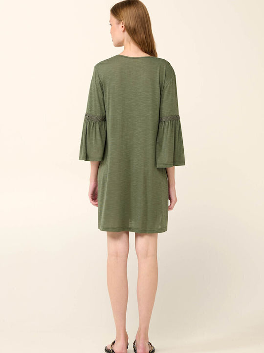 Sommer Mini Damenkleid Grün Olive