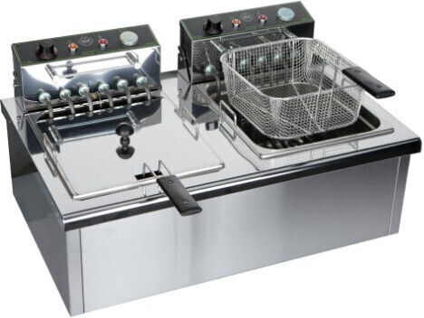 M&M equipment Fryer Electrică Double 12kW Capacity 2x12lt 79x50x41cm F120