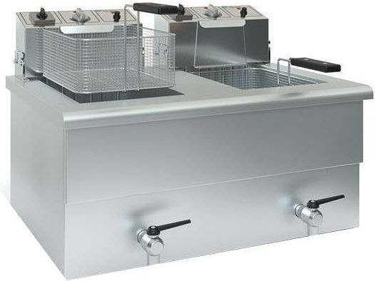 ΤζεΘάν Ηλεκτρική Φριτέζα Διπλή 10.2kW Χωρητικότητας 2x12lt 74x52x53cm ΤX10
