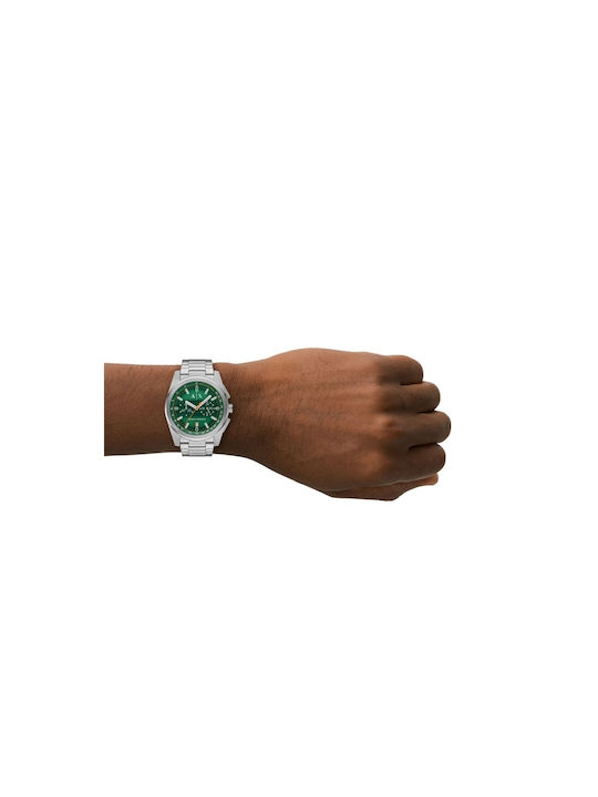Armani Exchange Ceas Bărbați 42mm Cronograf Baterie cu Brățară Argintie din Oțel Inoxidabil