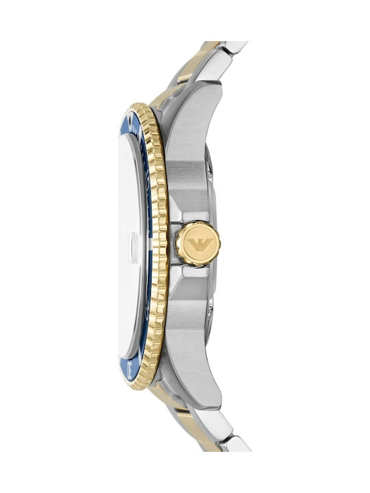 Emporio Armani Men's Watch 42mm Chronograph Battery with Gold Metal Bracelet