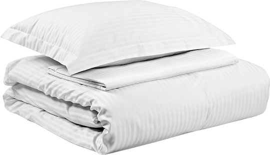 Beauty Home Oxford Ribbon Μαξιλαροθήκη Ξενοδοχείου από Βαμβάκι & Πολυεστέρα