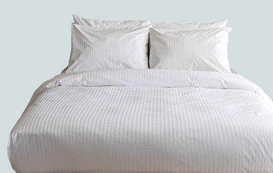Le Blanc TC300 Hotel Pillowcase Striped 55x75cm.