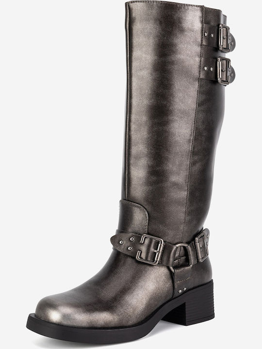 Damenstiefel Silber