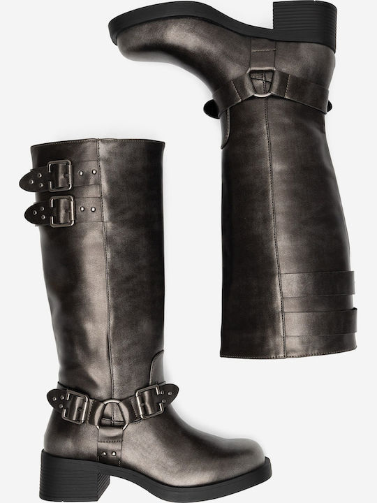 Damenstiefel Silber