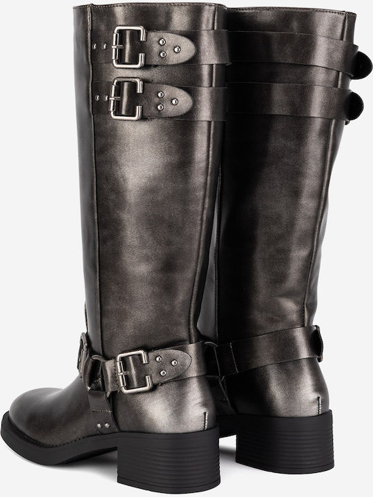 Damenstiefel Silber